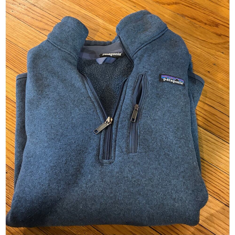 Patagonia Men’s Better Sweater 1/4 Zip Pullover Blue Fleece XL